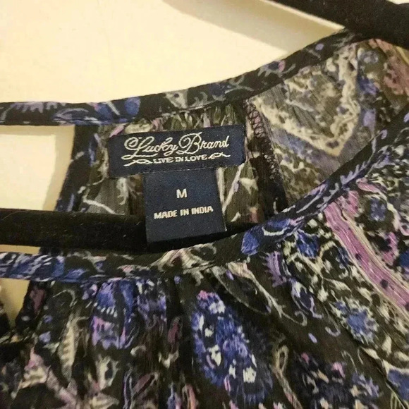 Lucky Brand Semi Sheer Blouse - Picture 2 of 4